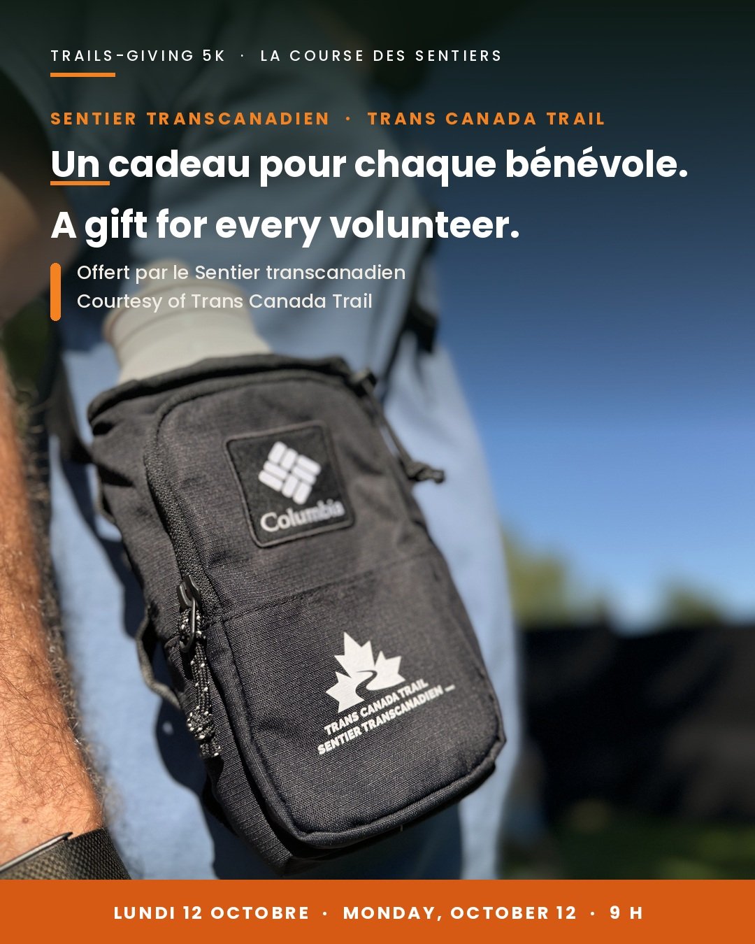 Le sac Columbia du Sentier Transcanadien, un cadeau pour chaque bénévole